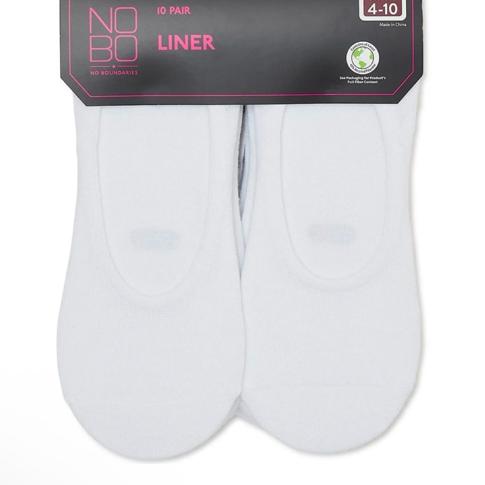 No Boundaries White Low-Cut Liner Socks Hosiery